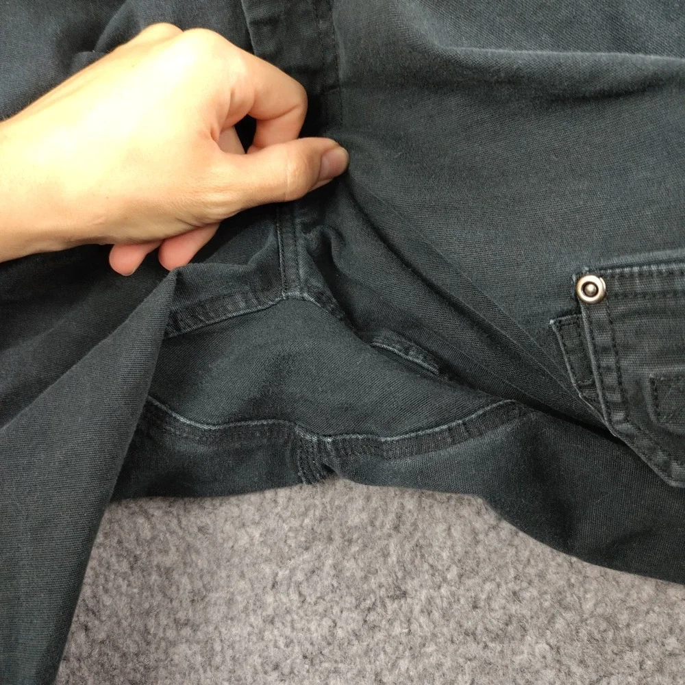 Duluth Trading Co Flex Fire Hose Cargo Pants Mens 40x32 Black Workwear Canvas